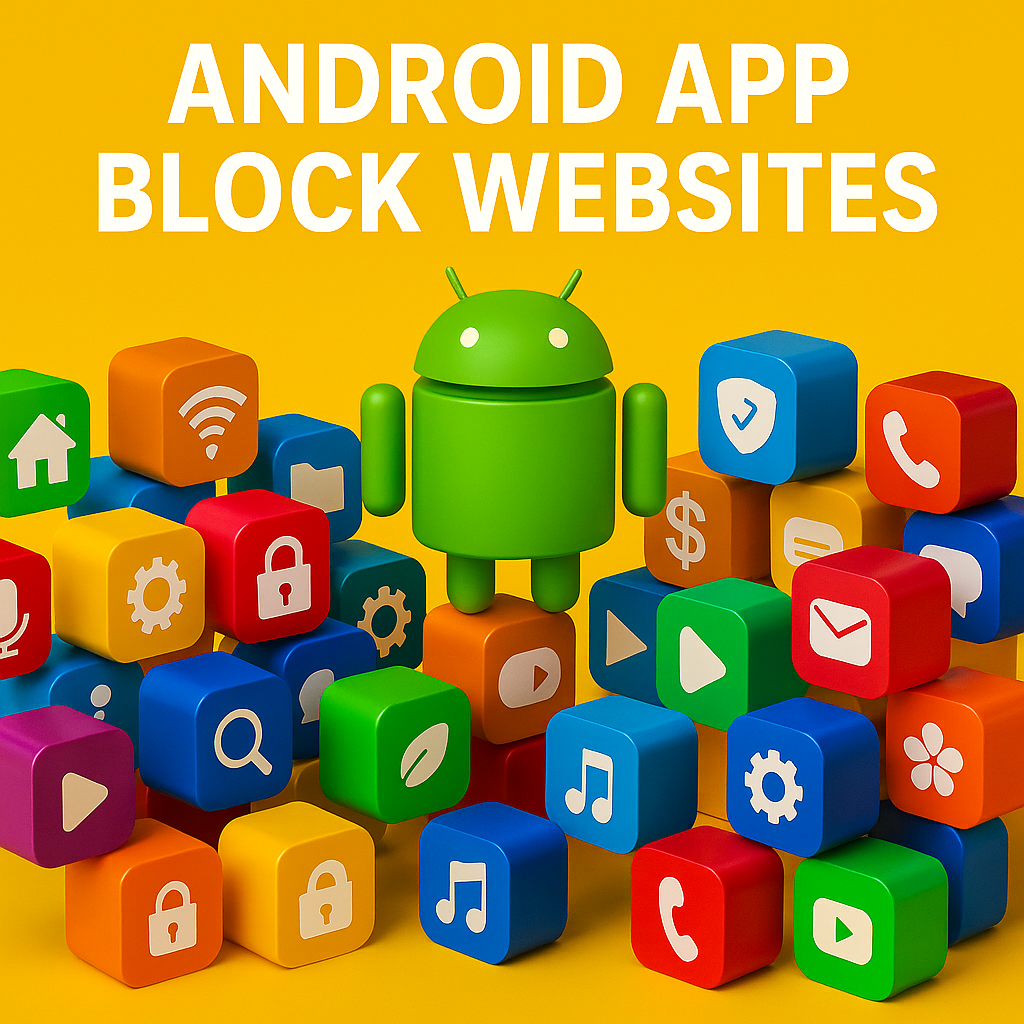 android app block websites interface with restricted access screen