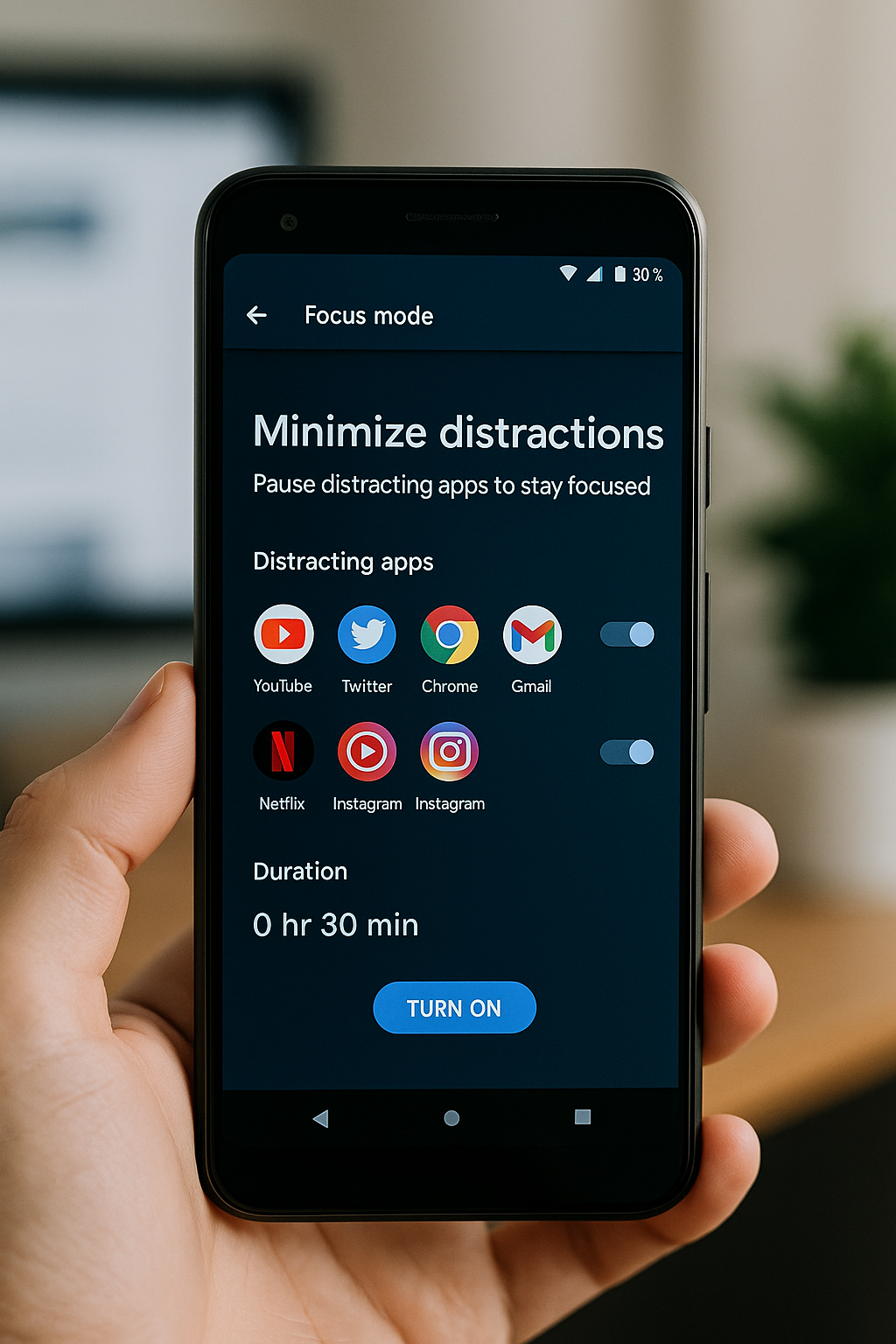 android app blocker interface
