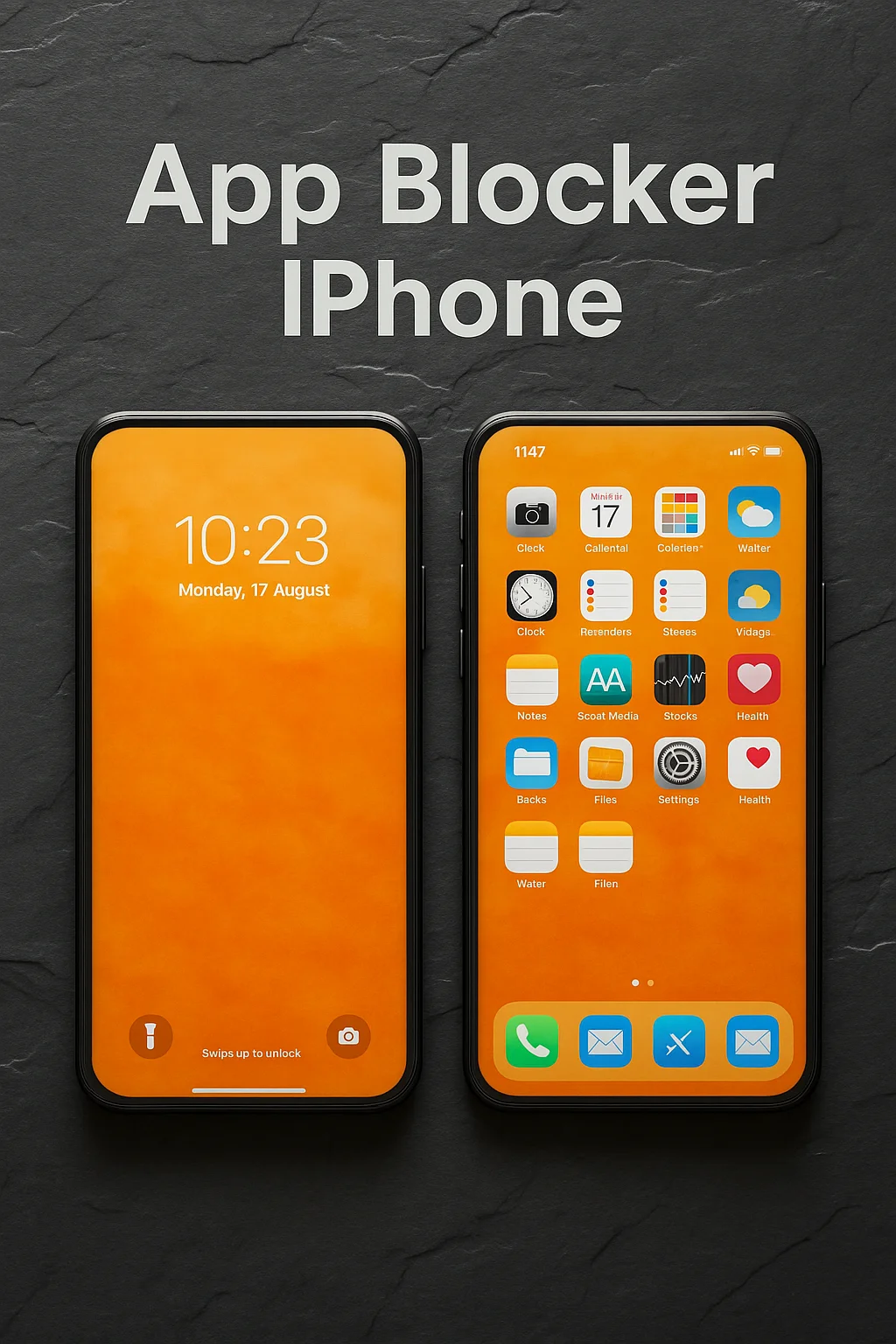 App Blocker iPhone Interface with Restricted Apps on Home Screen app blocker iPhone interface with restricted apps on home screen