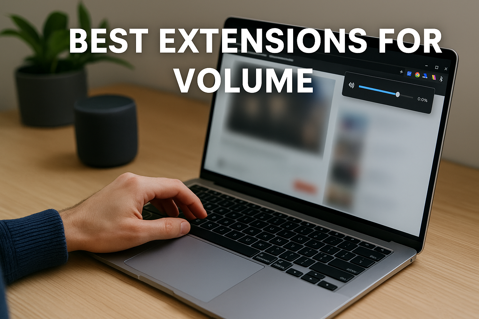 Person Using Best Extensions for Volume on a Laptop person using best extensions for volume on a laptop