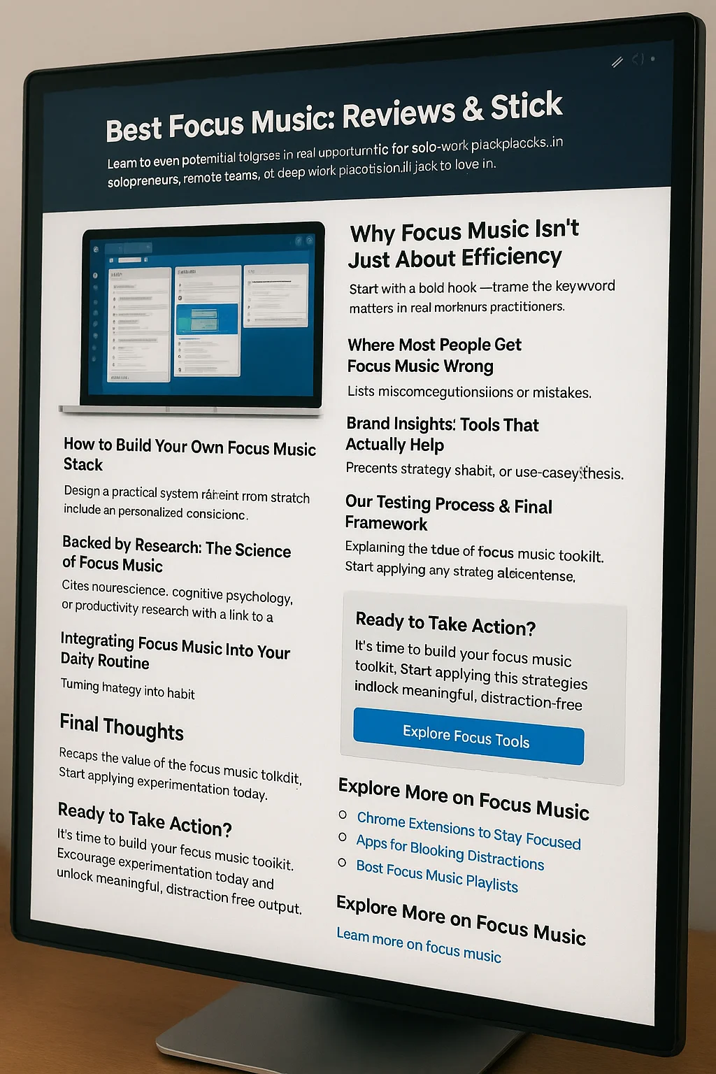 Optimized Tools for Best Focus Music best focus music productivity tool example
