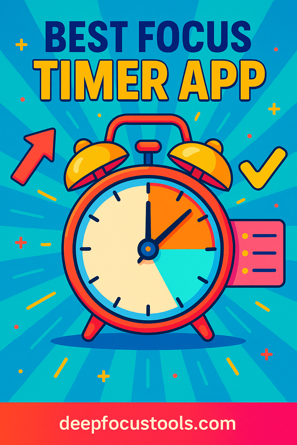 best focus timer app on phone screen with productivity setup