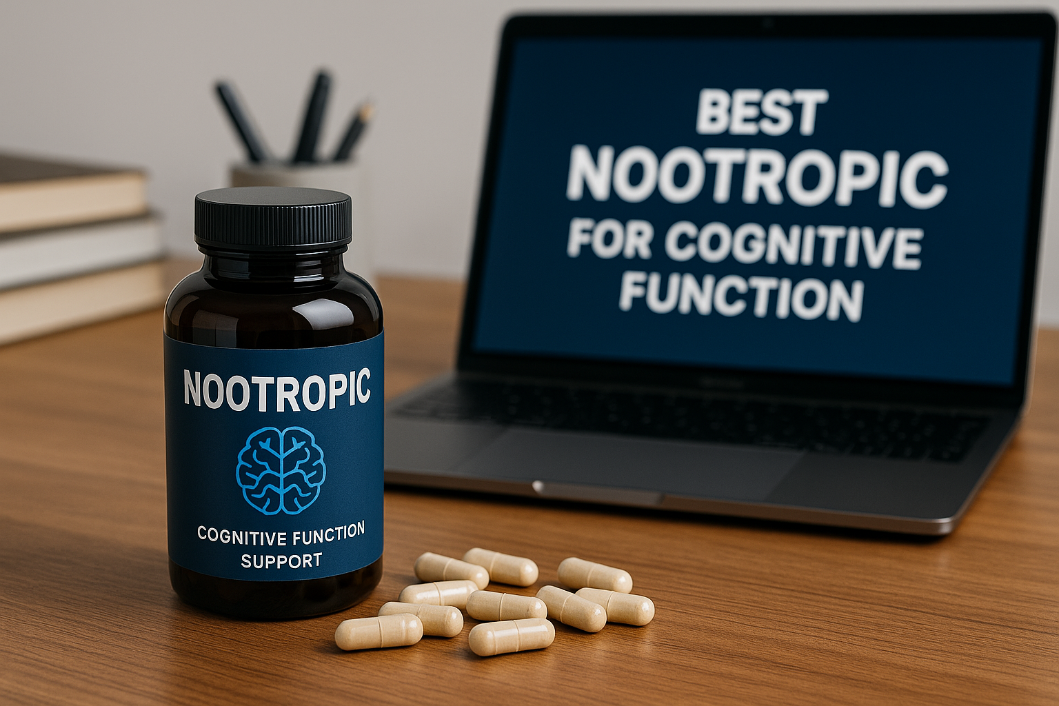 Best Nootropic for Cognitive Function Supplement Example best nootropic for cognitive function supplement on desk