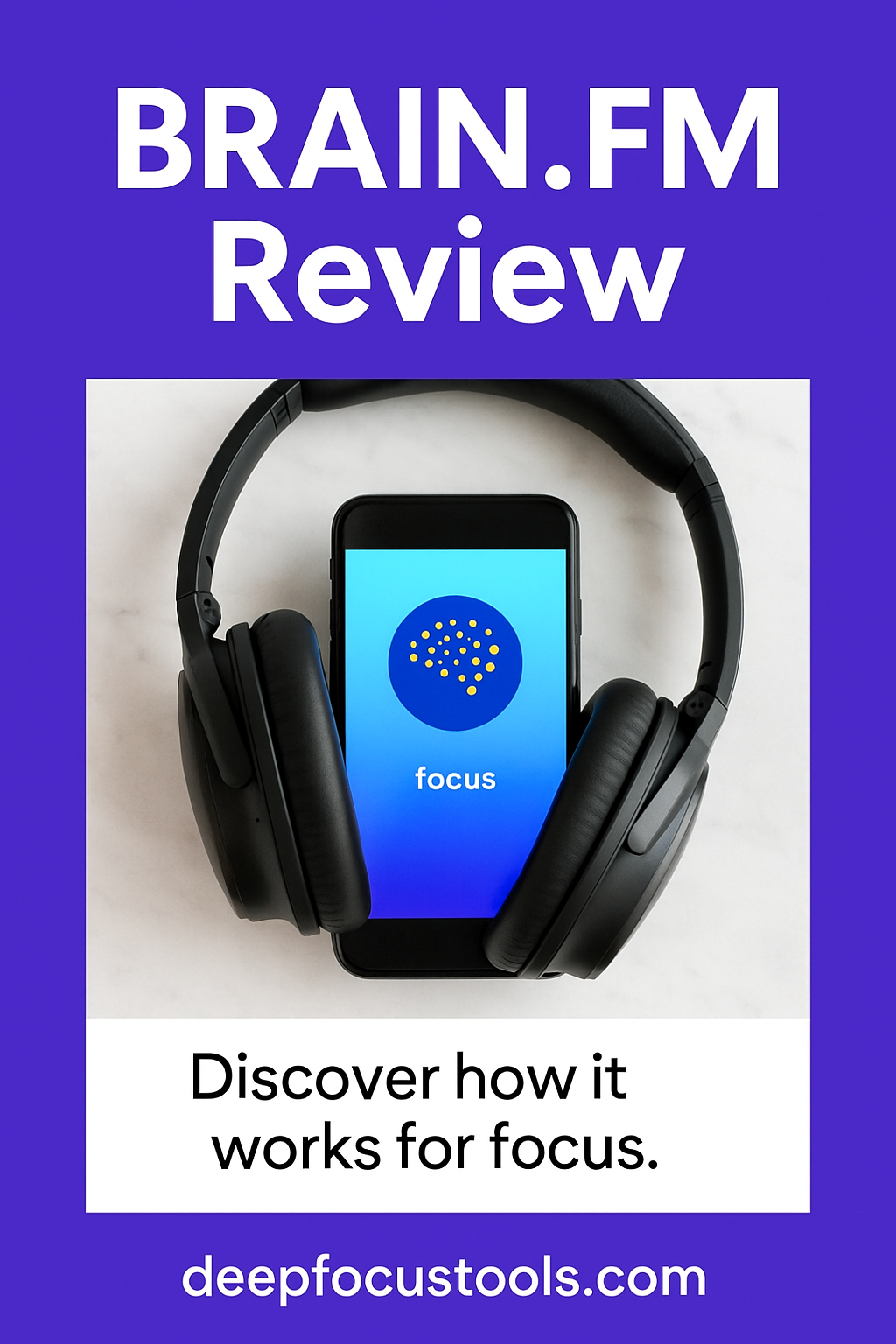 brain.fm review user listening with headphones in focused workspace