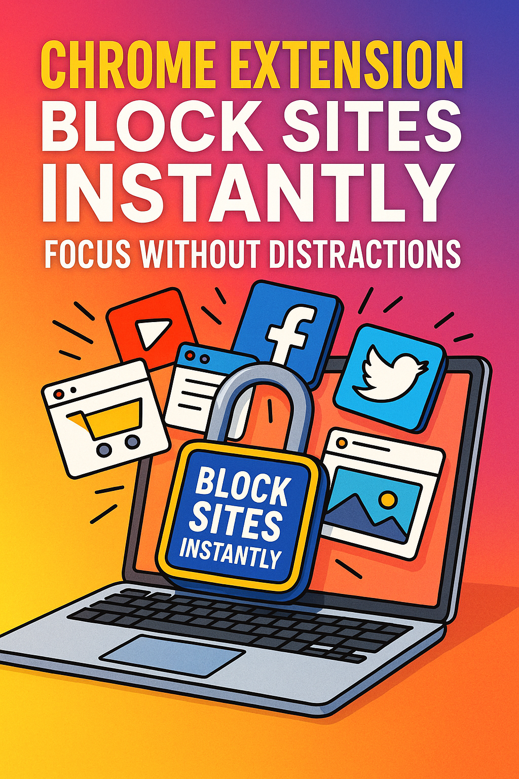 Chrome Extension Block Sites Instantly — Focus Without Distractions chrome extension block sites interface for productivity