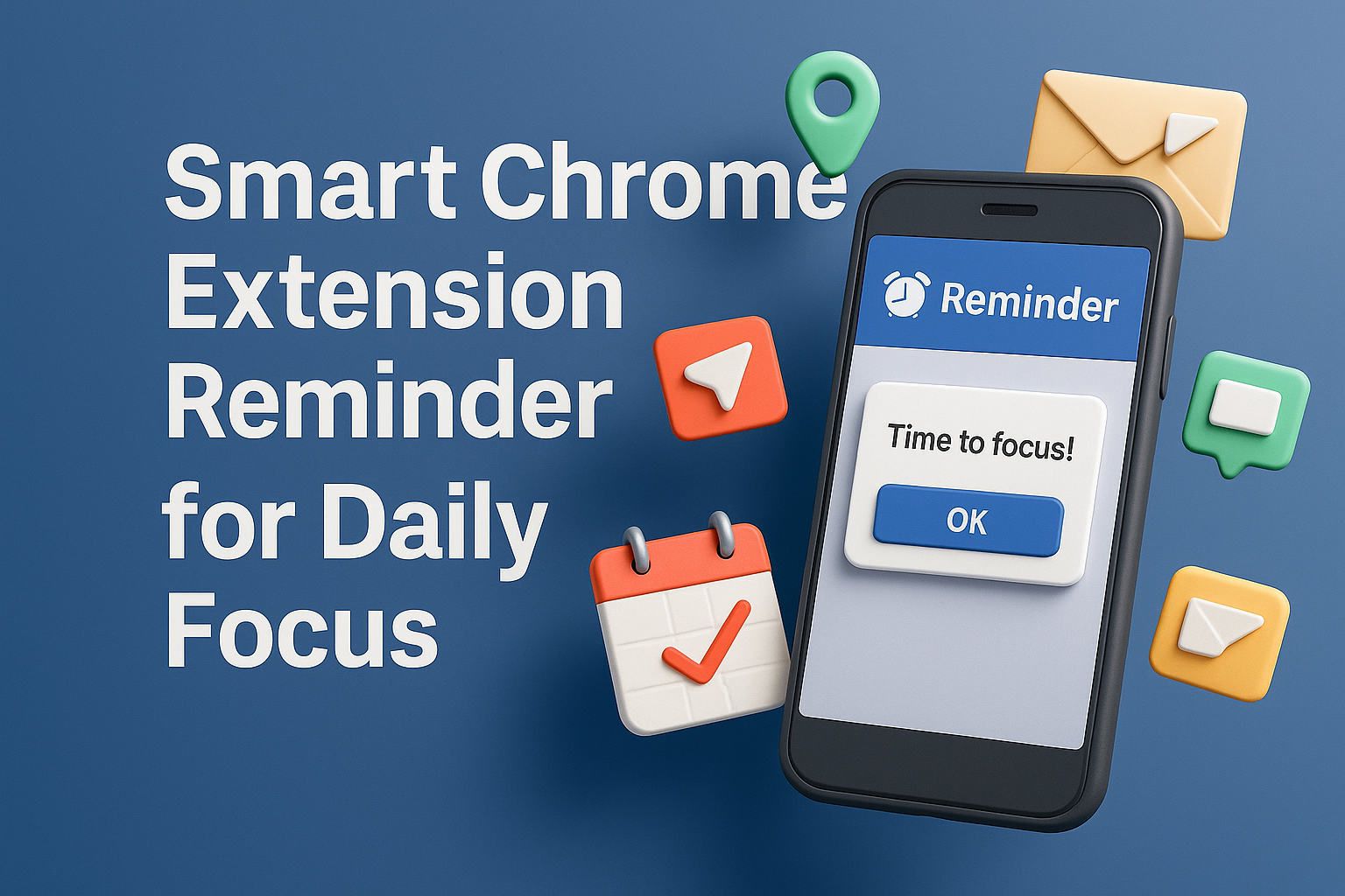 Smart Chrome Extension Reminder for Daily Focus chrome extension reminder interface showing productivity alert