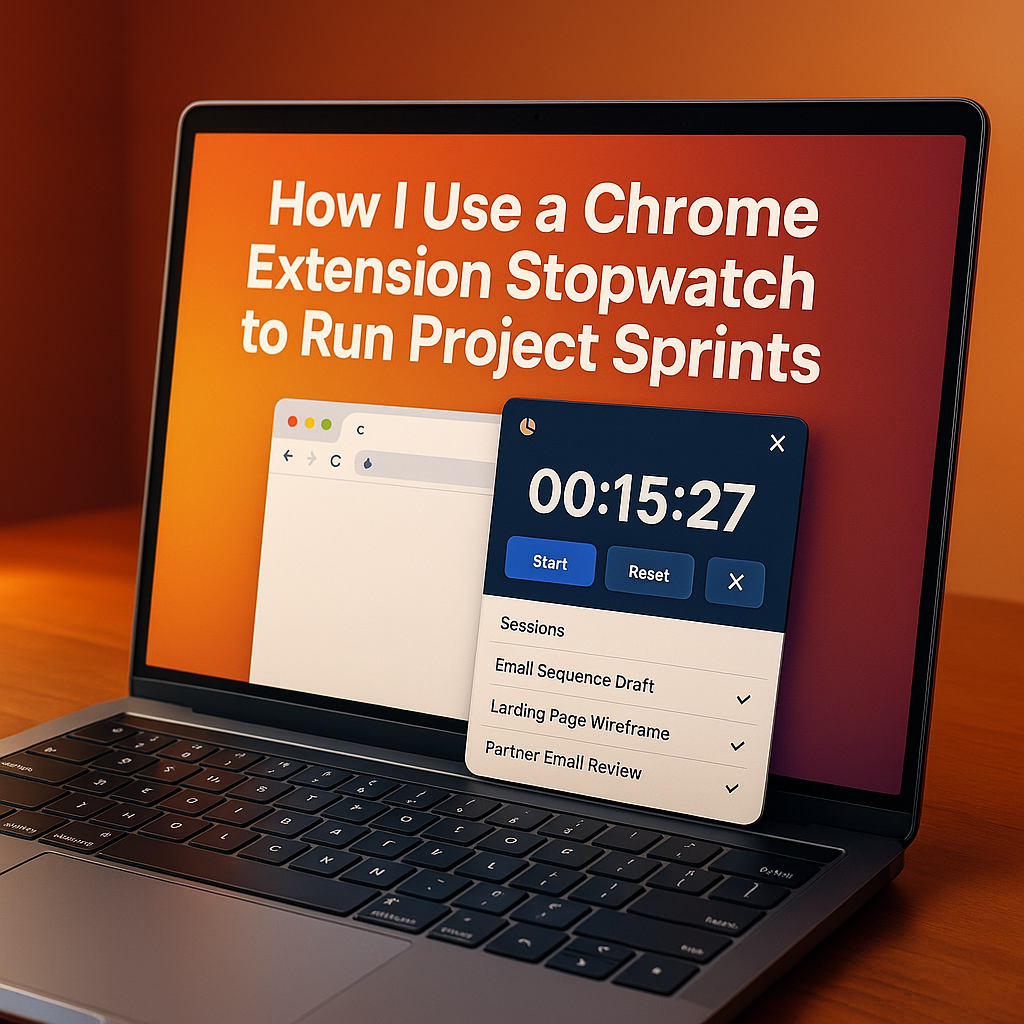 Precision-Driven Chrome Extension Stopwatch for Deep Work chrome extension stopwatch interface on browser screen