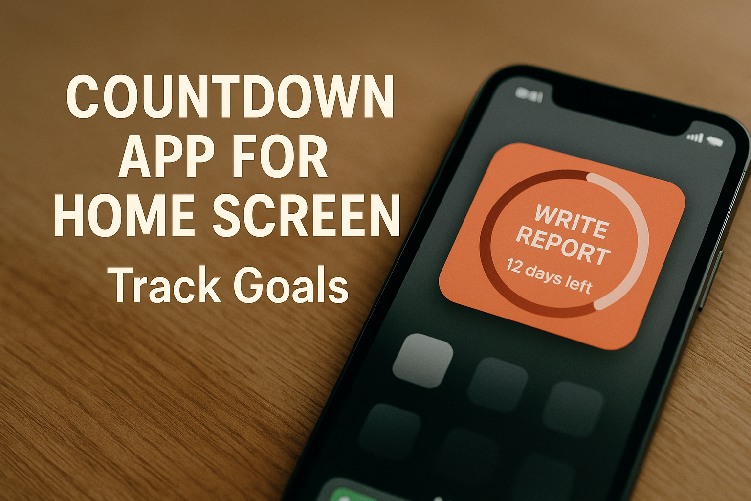 countdown app for home screen to track goals