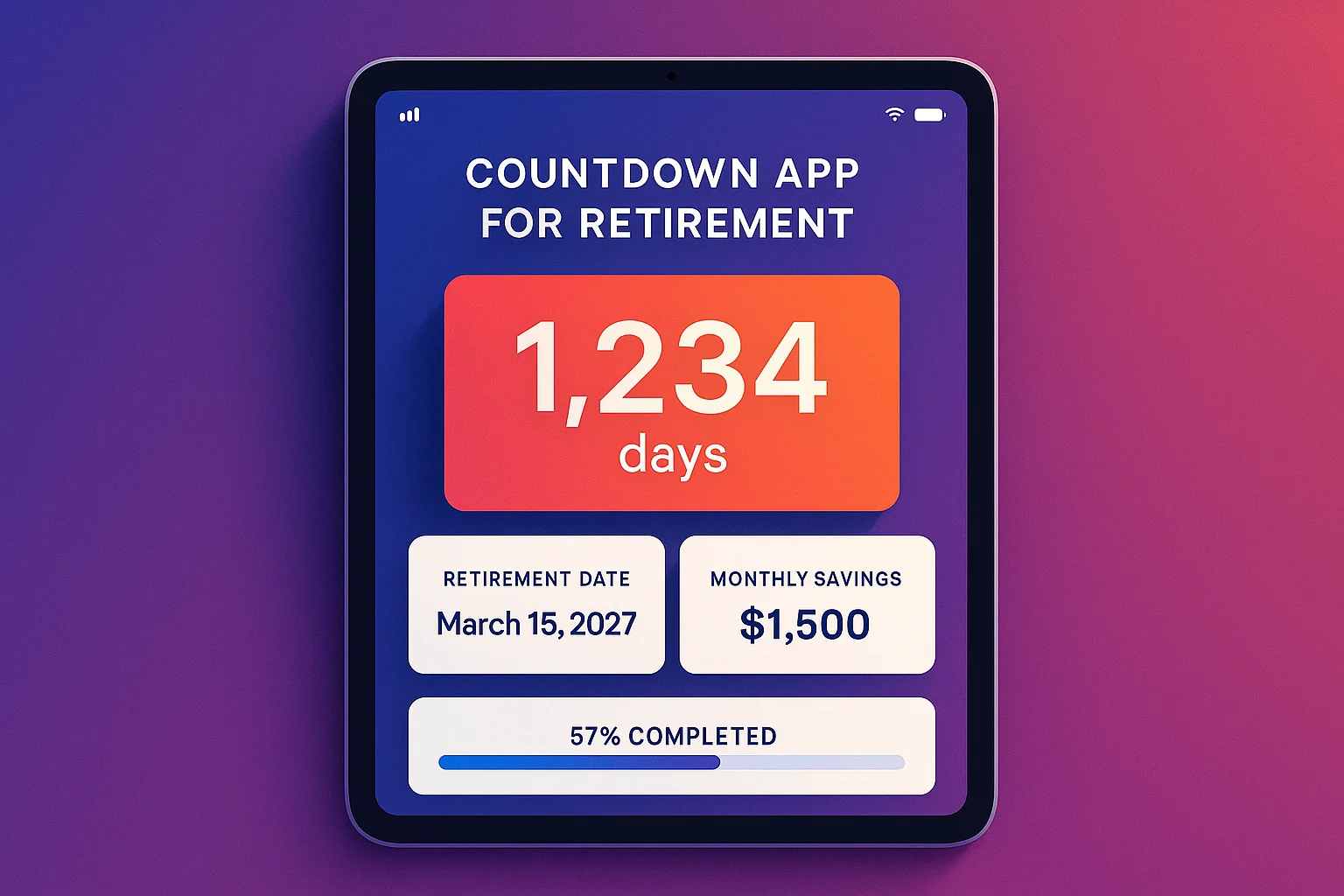 Optimized Tools for Countdown App for Retirement countdown app for retirement interface in a planner