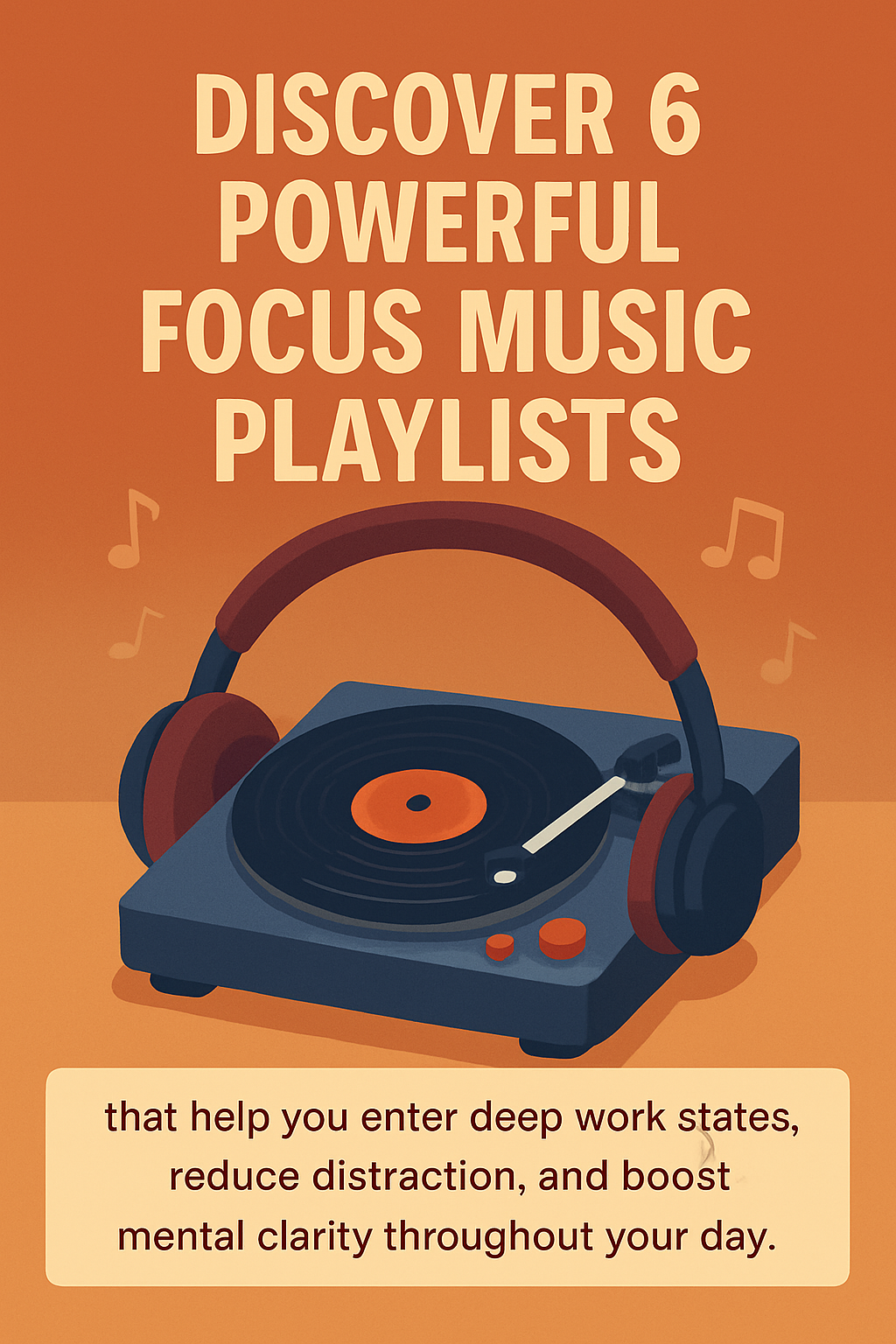 Focus Music for Productivity – Real Life Example woman listening to music while working on laptop in cafe