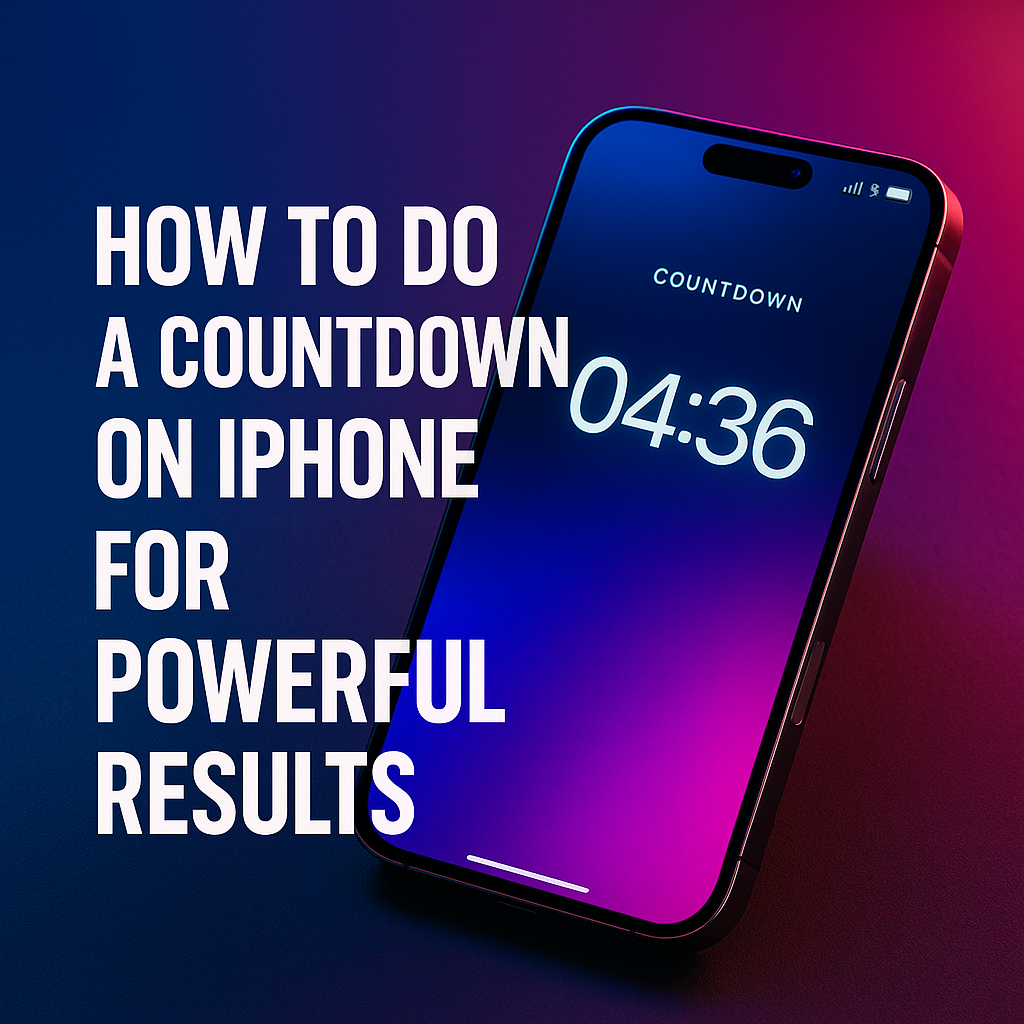 Optimized Tools for How to Do a Countdown on iPhone how to do a countdown on iPhone in a productivity setup