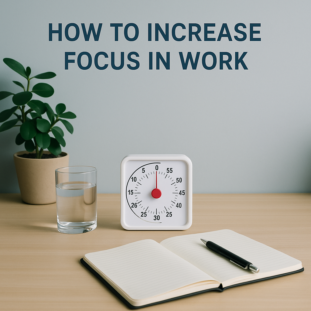 How to Increase Focus in Work Illustration how to increase focus in work illustration with focused workspace