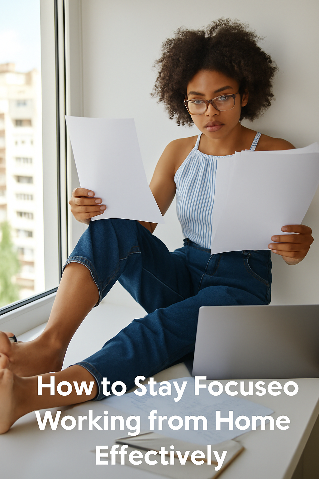 Strategic Visual Example remote worker applying how to stay focused working from home