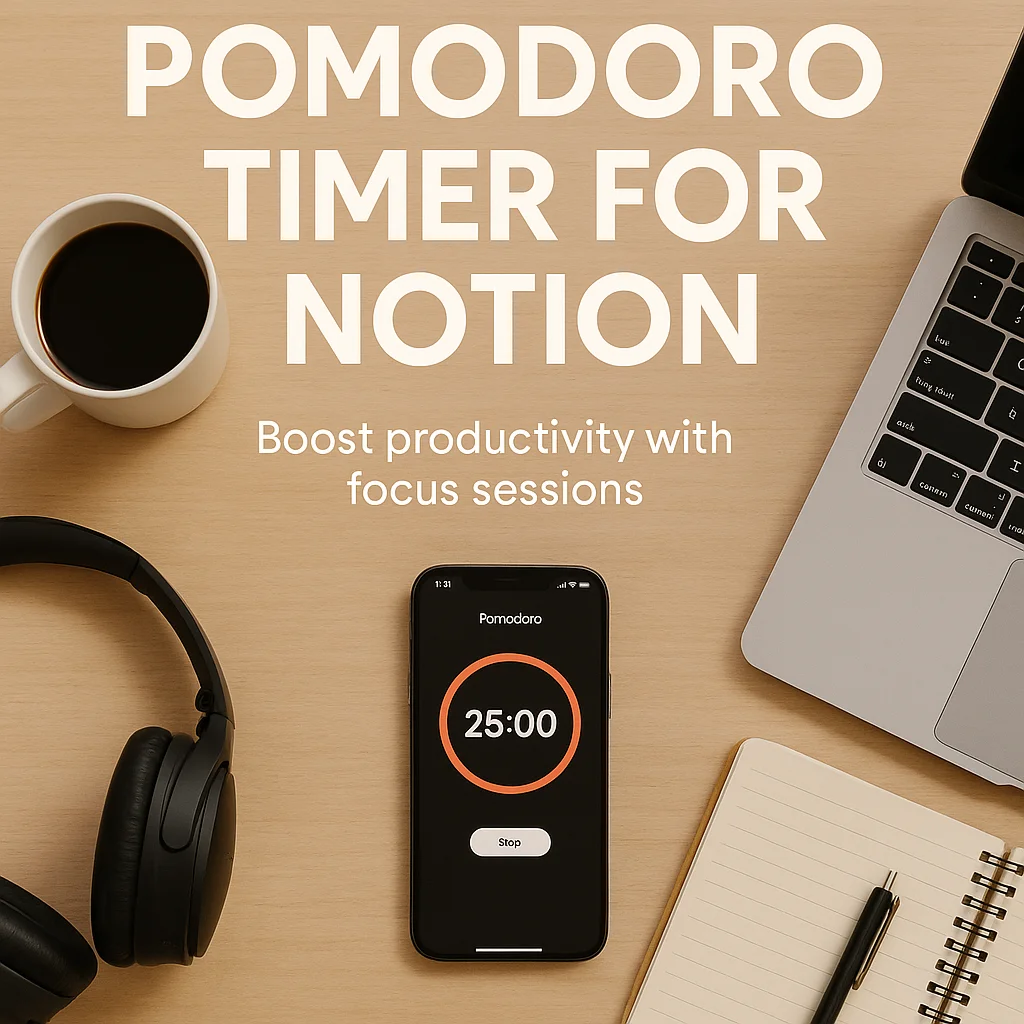 Pomodoro Timer for Notion That Elevates Deep Work pomodoro timer for notion workspace layout