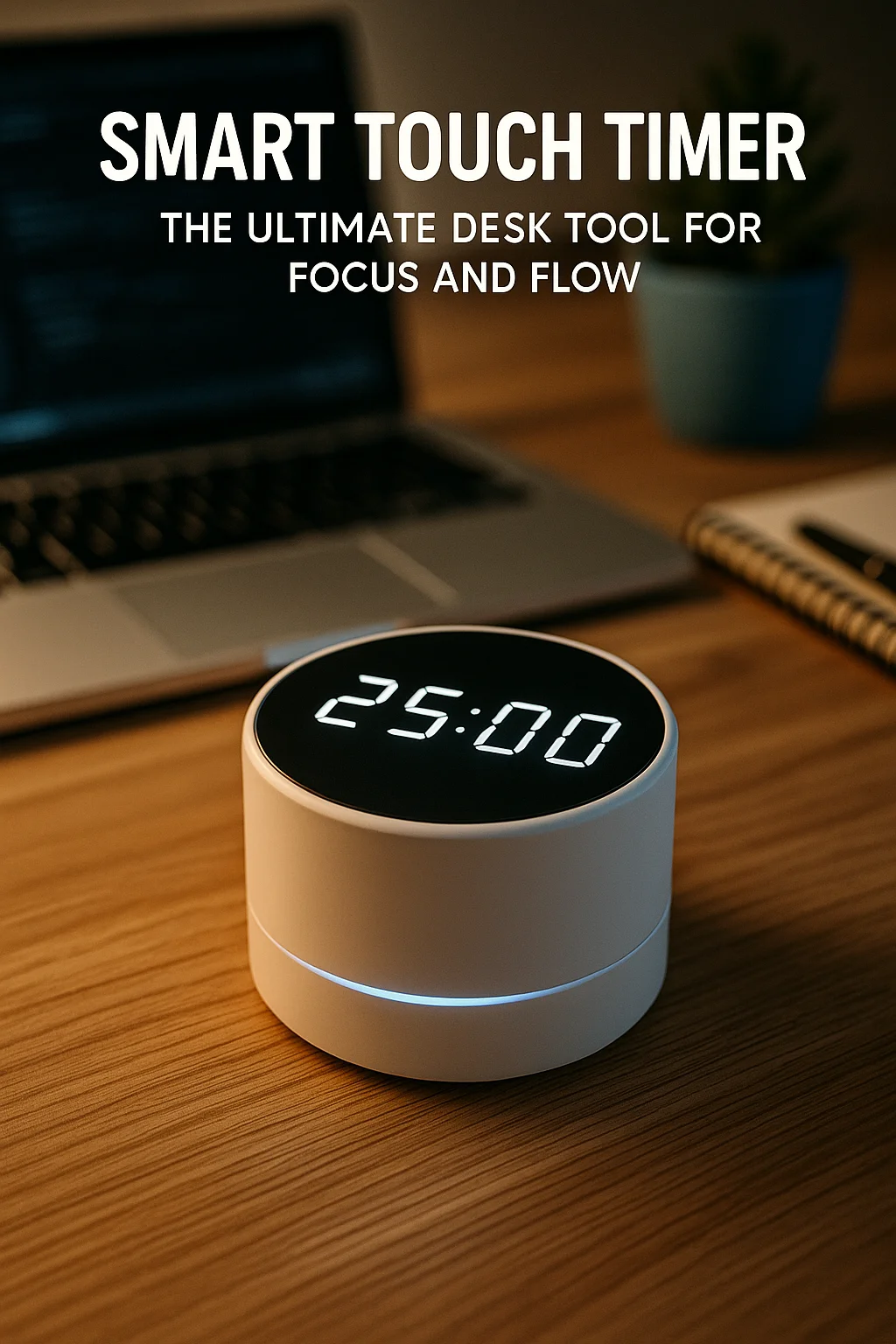 Optimized Tools for Smart Touch Timer smart touch timer on minimalist workspace