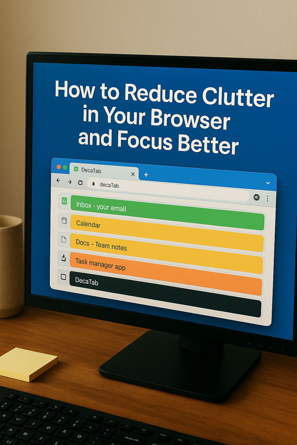 Browser interface showing how to reduce clutter using DecaHack