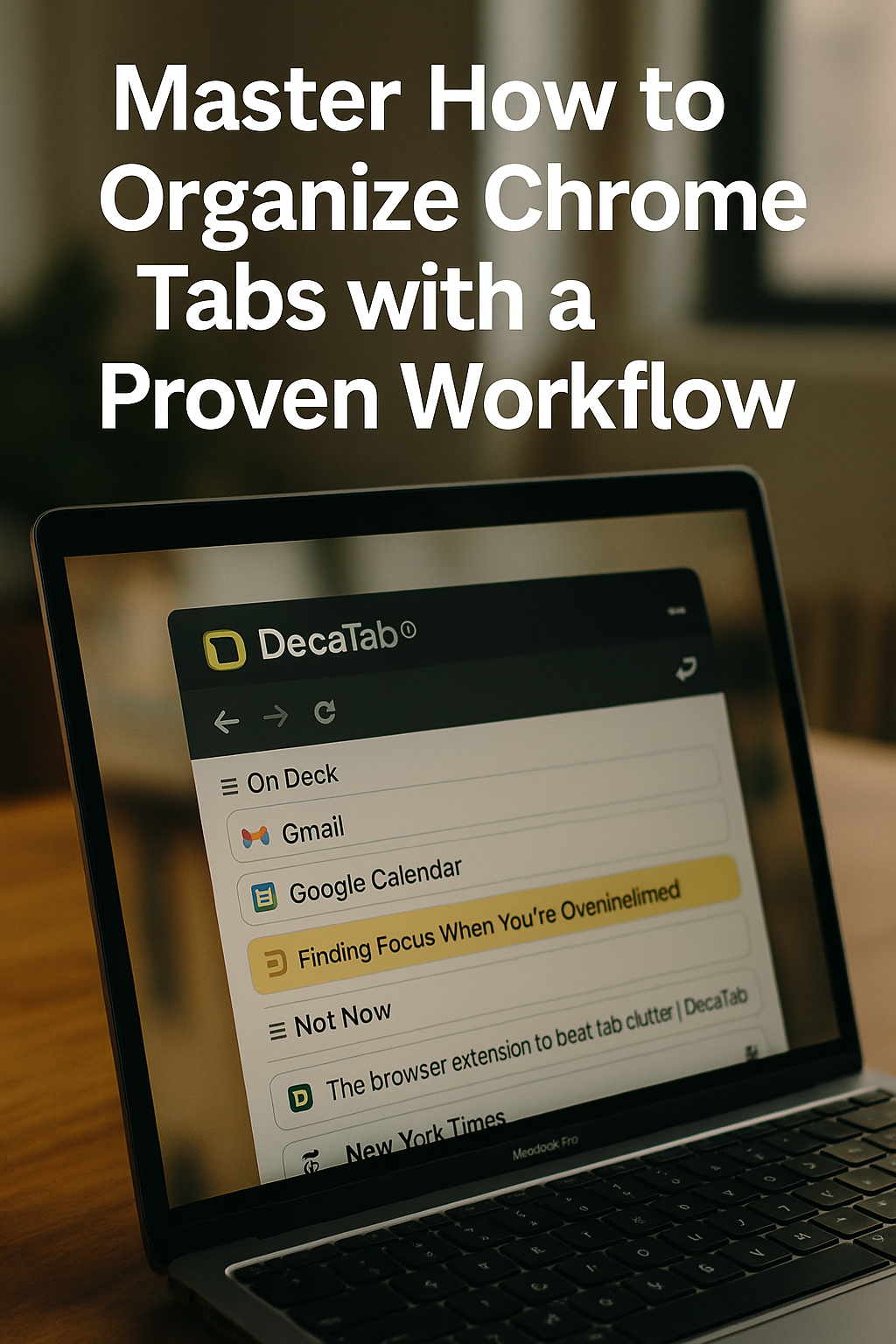 How to organize Chrome tabs using visual tab management in DecaHack